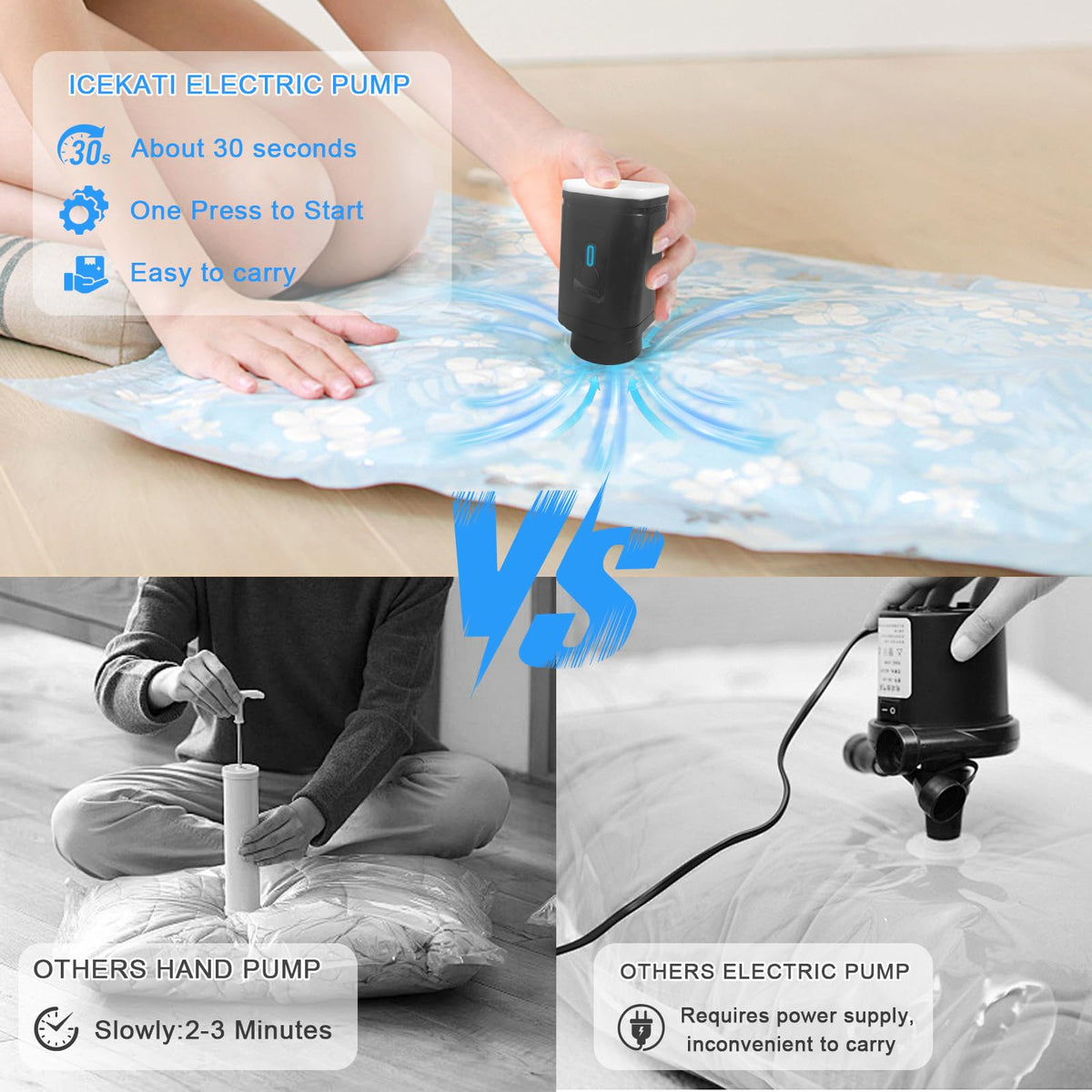 ICEKATI universal valve compatibility ensures a tight seal on most vacuum bags.