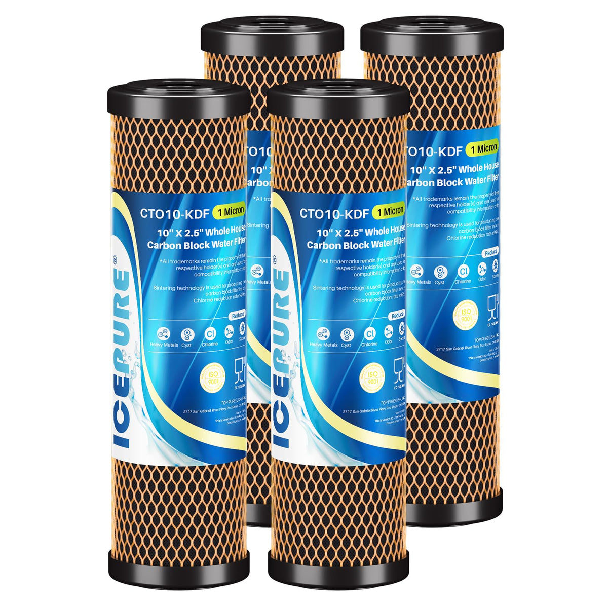 ICEPURE 1 micron cartridge in housing for clearer water