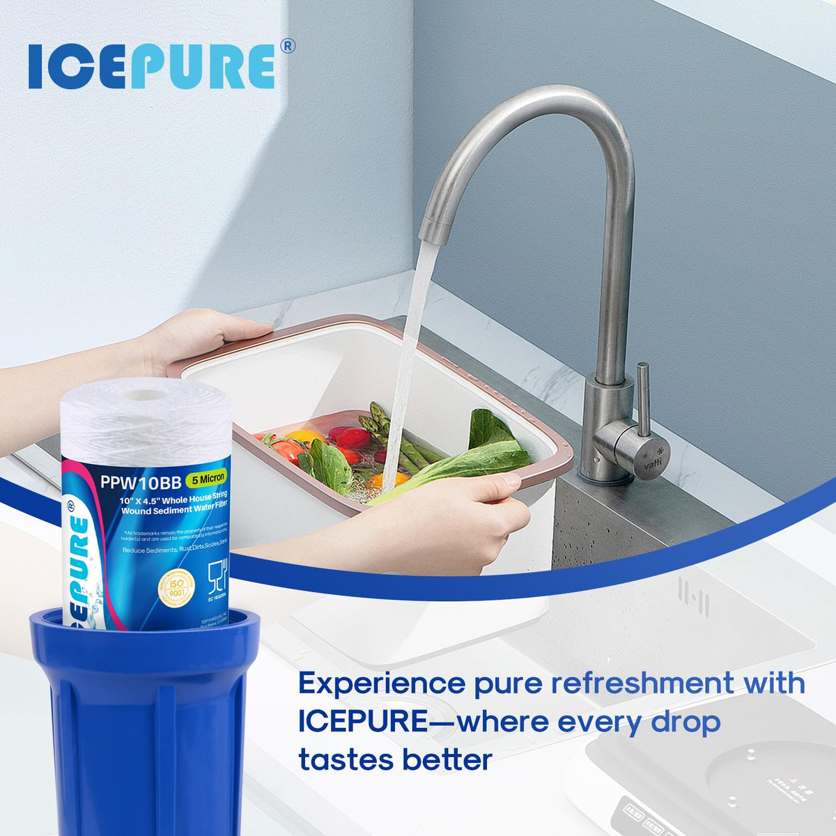 ICEPURE 2-pack replacement image promises cost-efficient maintenance.