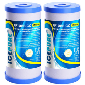 ICEPURE 5-micron filter in housing ready for installation reduces sediments