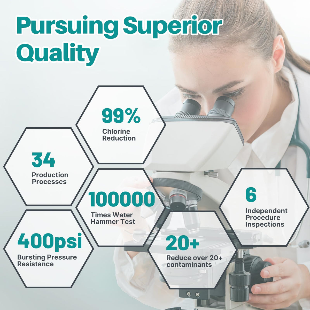 ICEPURE NSF certifications for taste improvement and lead-free materials.