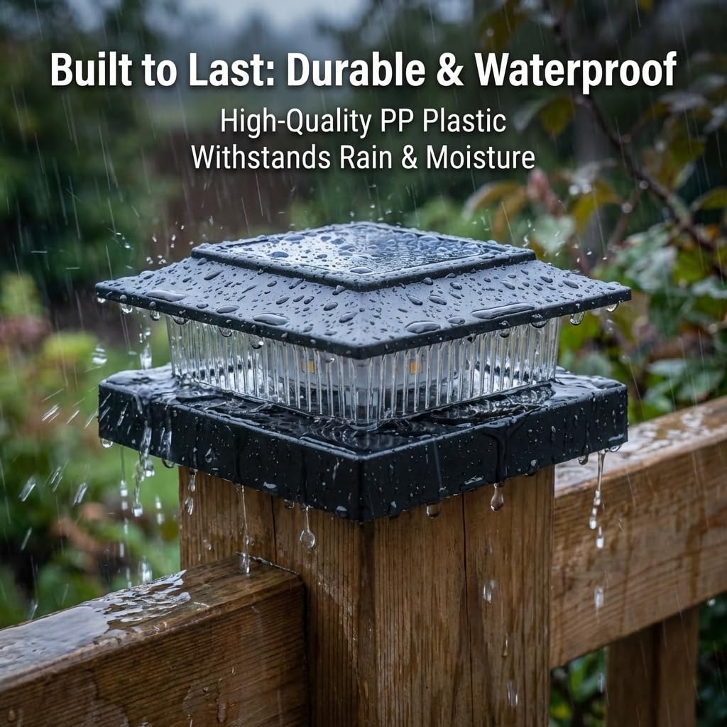 Icerona 12-pack solar post cap lights cover multiple posts efficiently.