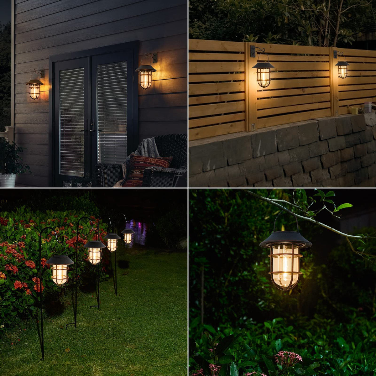 Icerona auto on/off solar lantern in bronze turns on at sunset