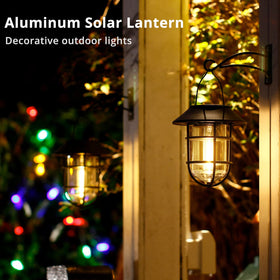 Icerona outdoor solar light hanging bronze for effortless dusk-to-dawn illumination