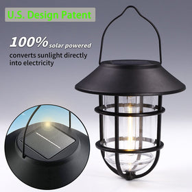 Icerona solar lantern withstands rain with IP65 waterproof rating.