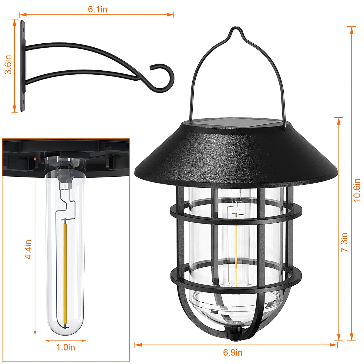 Icerona solar lantern solar panel charges during day for night lighting.