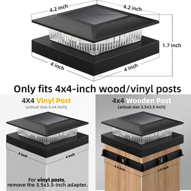 Icerona waterproof solar post light for outdoor durability