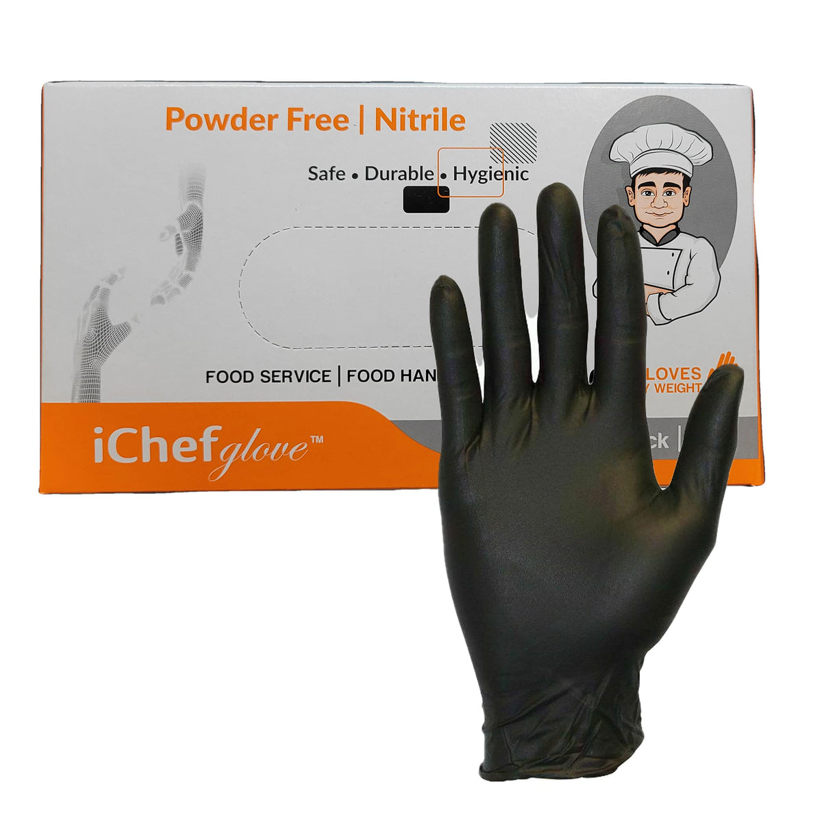 ichef glove 100-count box demonstrates bulk packaging for efficient restocking.