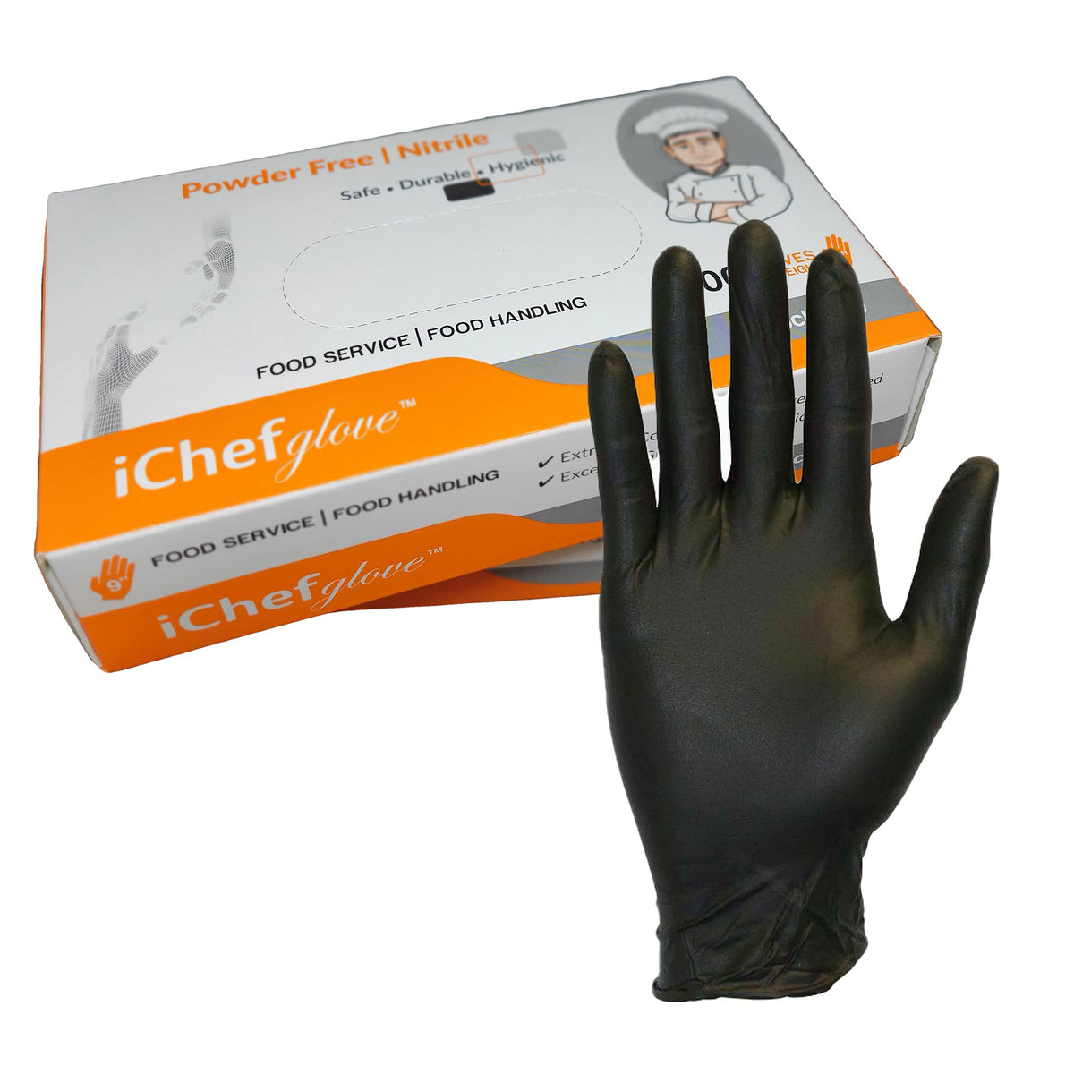 ichef glove grip closeup highlights secure grip for precise handling.