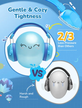 iClever durable ear muffs with stainless steel frame for kids
