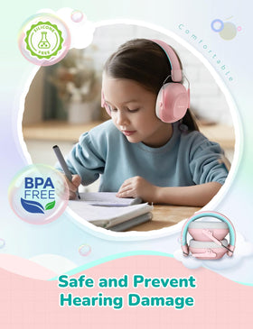 iClever ear muffs padding close-up, soft padding for extended use.