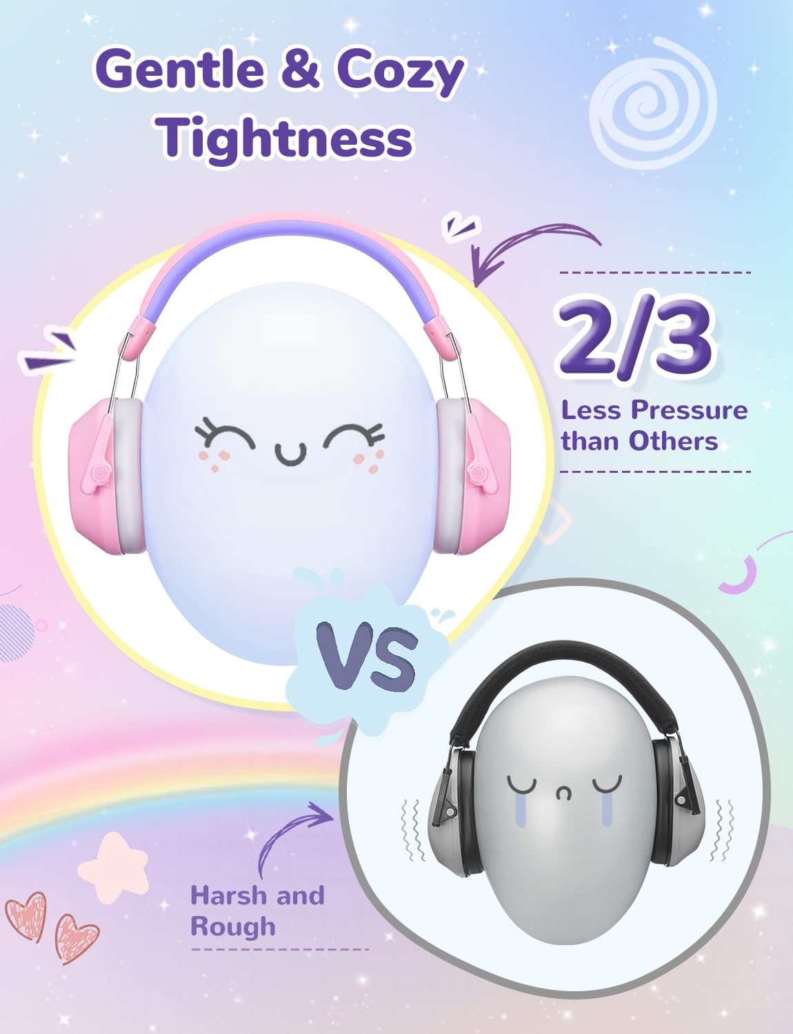 iClever earmuffs are double-certified for ANSI and CE safety standards.