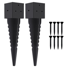 ICokin fence post base ground spike 16in secures posts in soil for outdoor use
