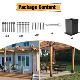 ICokin 8 top holes and 6 bottom holes enable versatile mounting for 3.6x3.6 posts