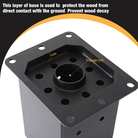ICokin elevated bottom plate design prevents ground contact, reducing corrosion and increasing safety