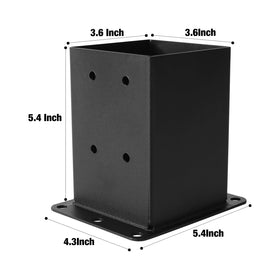 ICokin heavy-duty post base outer dimensions show reliable porch and deck support