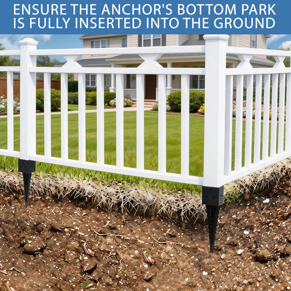 ICokin versatile post base for fence, mailbox, deck, and rail projects
