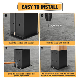 ICokin lets you secure mounting on wood or concrete floors for solid deck railing support