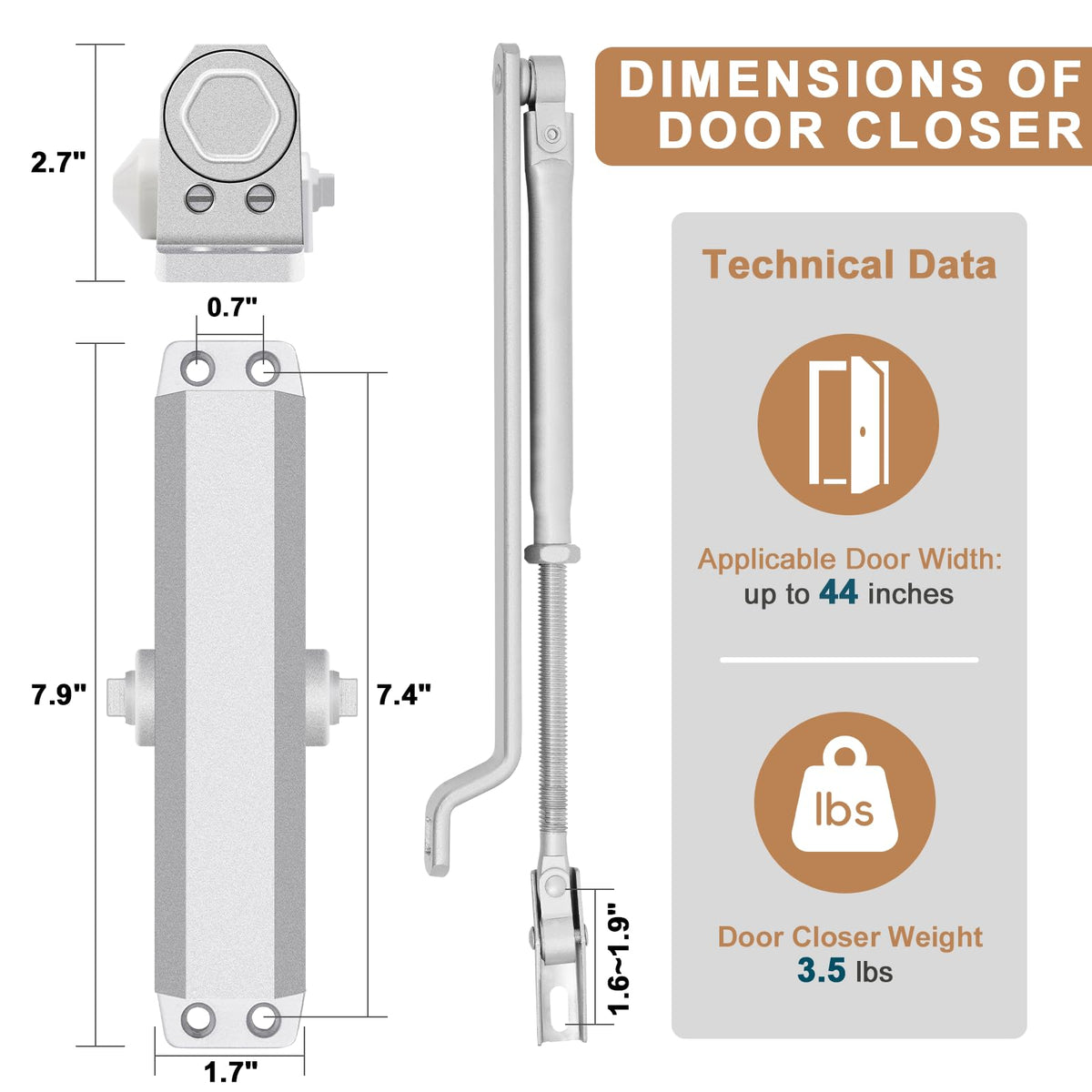 ICOOCKIT self-closing closer protects doors and interiors with smooth operation