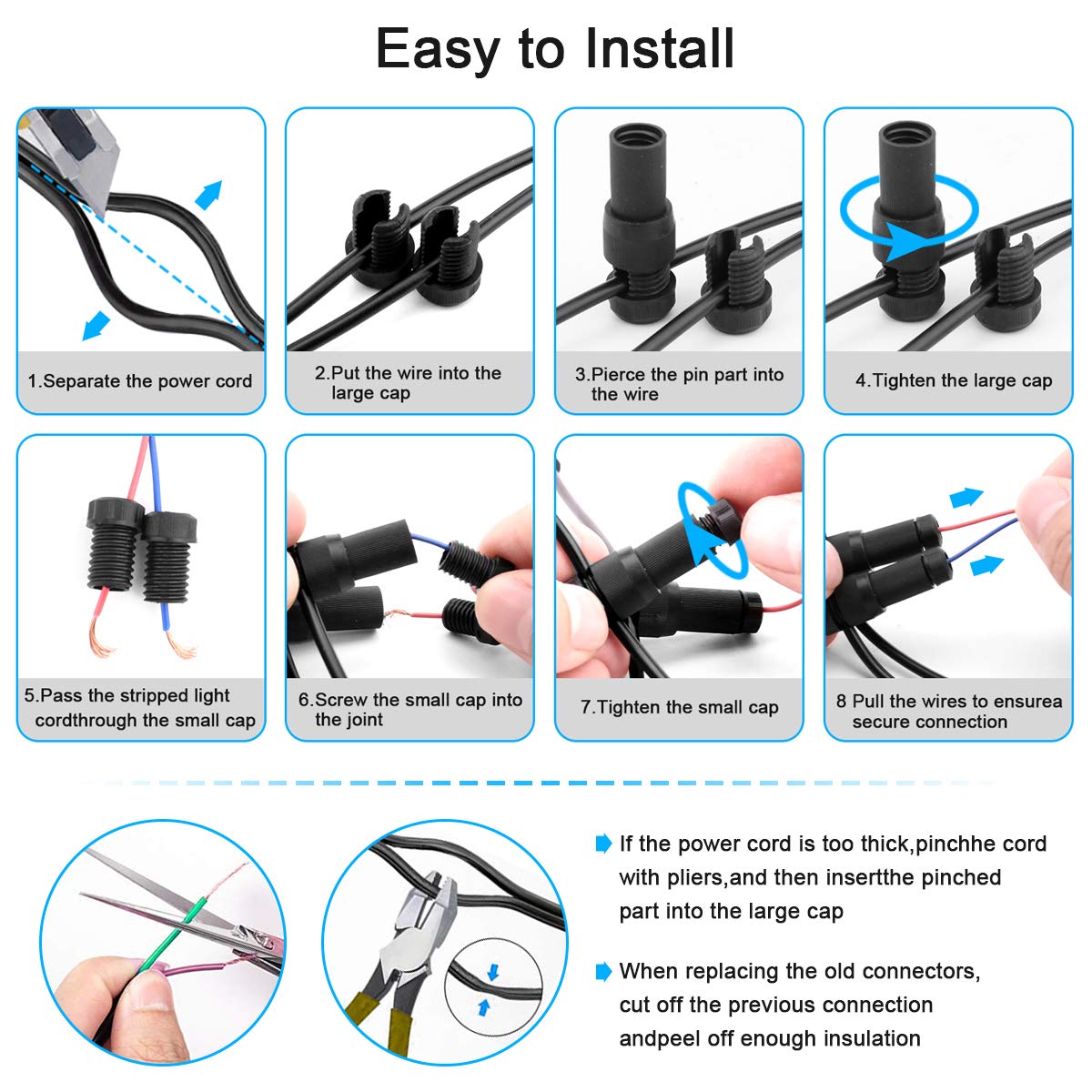 iCreating brass pins and durable shell for reliable outdoor lighting connections