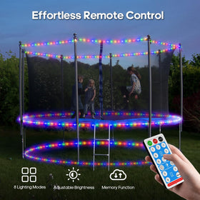 ICRGB Solar Rope Lights emit a translucent ice-crystal glow after dusk for magical accents.