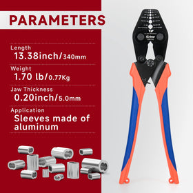 iCRIMP 13-inch tool for precise crimps on 1/32-1/8 inch rope.