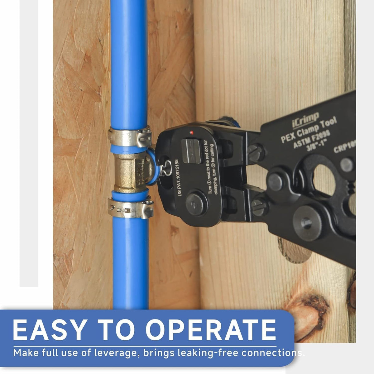 iCRIMP 3/4-inch clamps in use for strong fittings