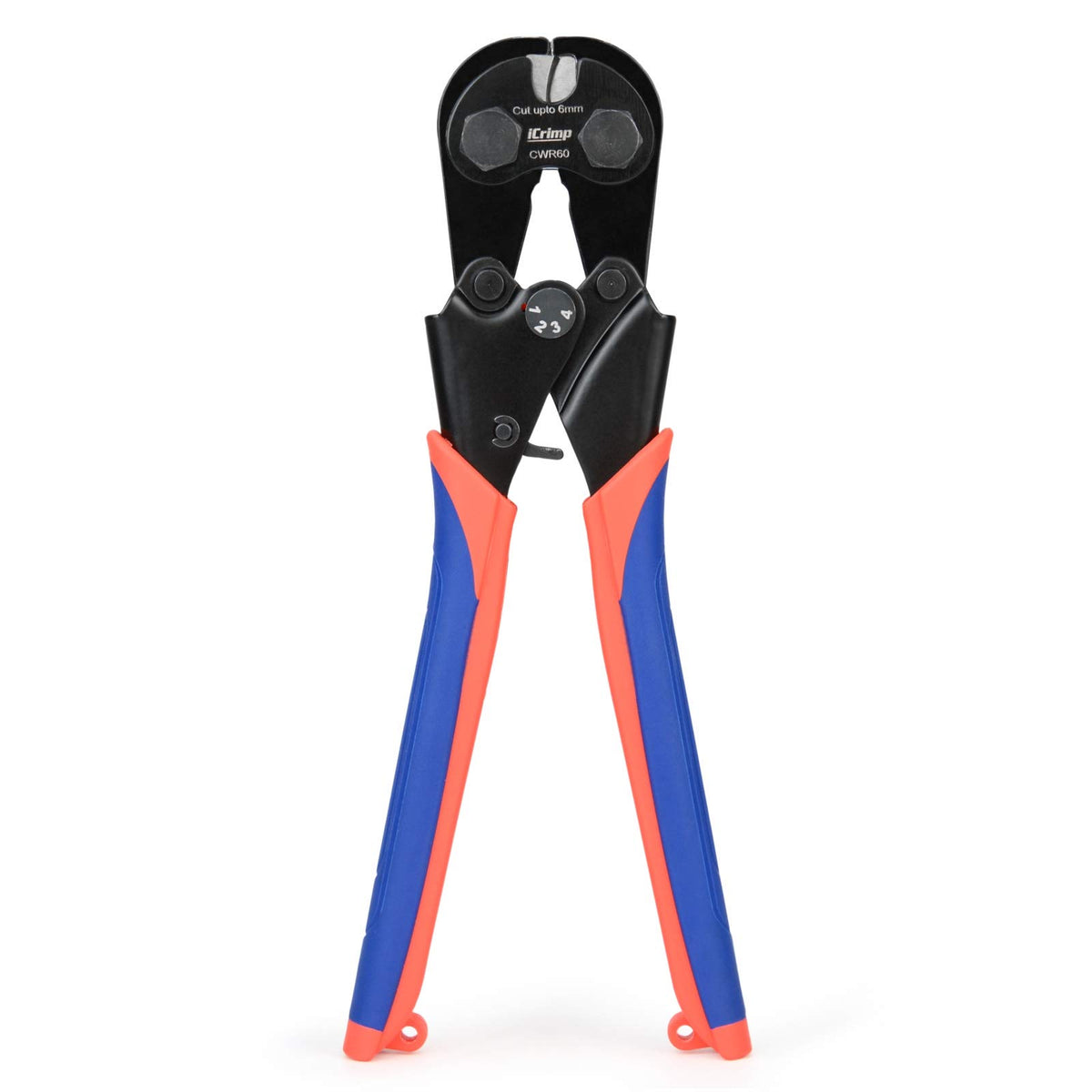 iCRIMP 6mm ratchet cutter blade ready for precise cuts on tough cables.