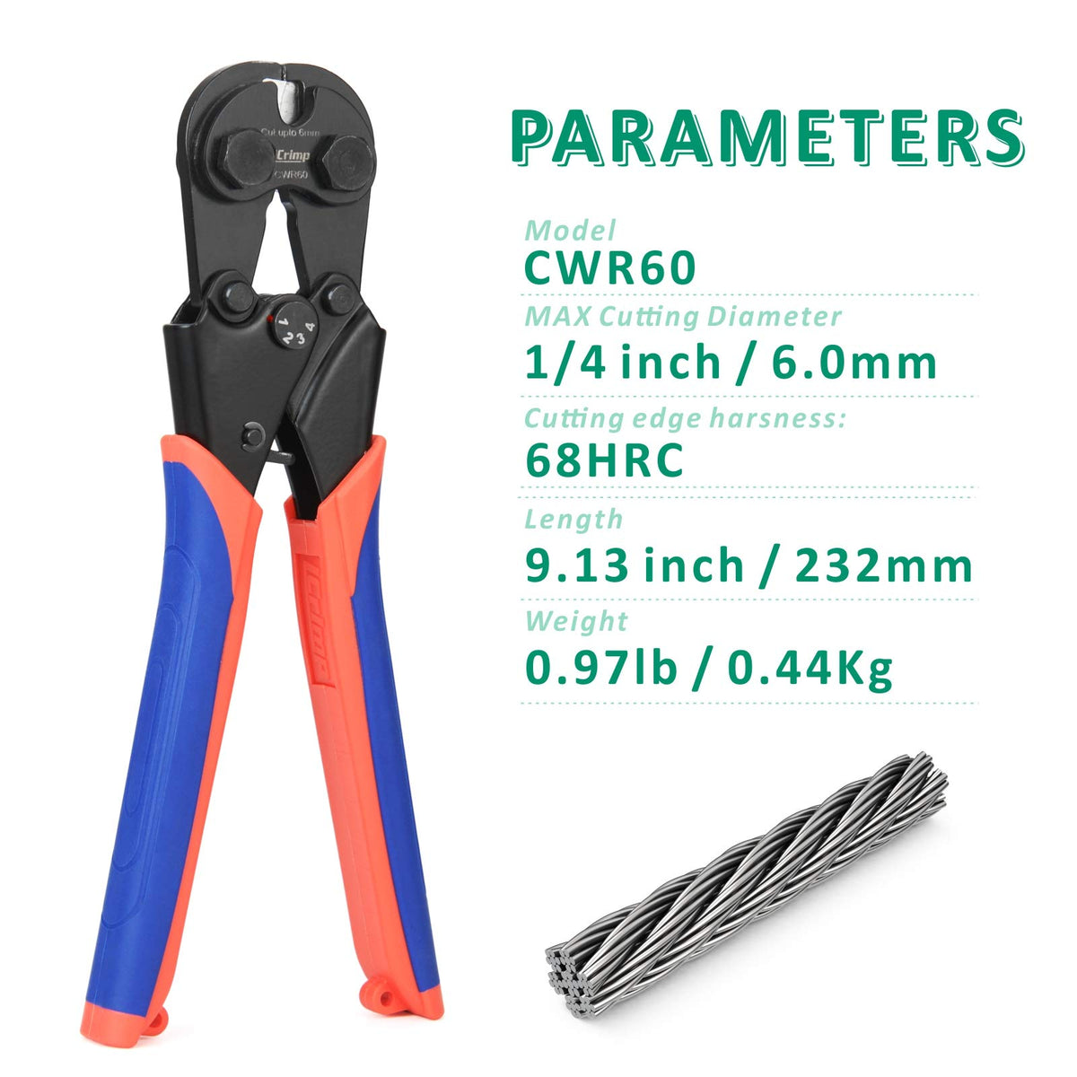 iCRIMP ergonomic TPR grip for comfortable control.