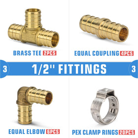 iCRIMP brass couplings 4 pack enabling quick, reliable 1/2 inch joins