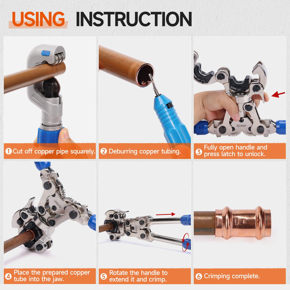 iCRIMP slip-proof grips improve control during presses