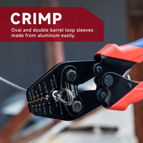 iCRIMP built-in cutter reduces tool swaps during installation.