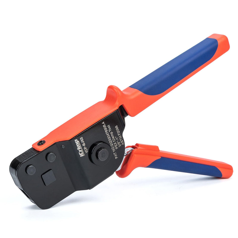 iCRIMP ICP-BJ02 shown in one-handed use for tight-space crimping