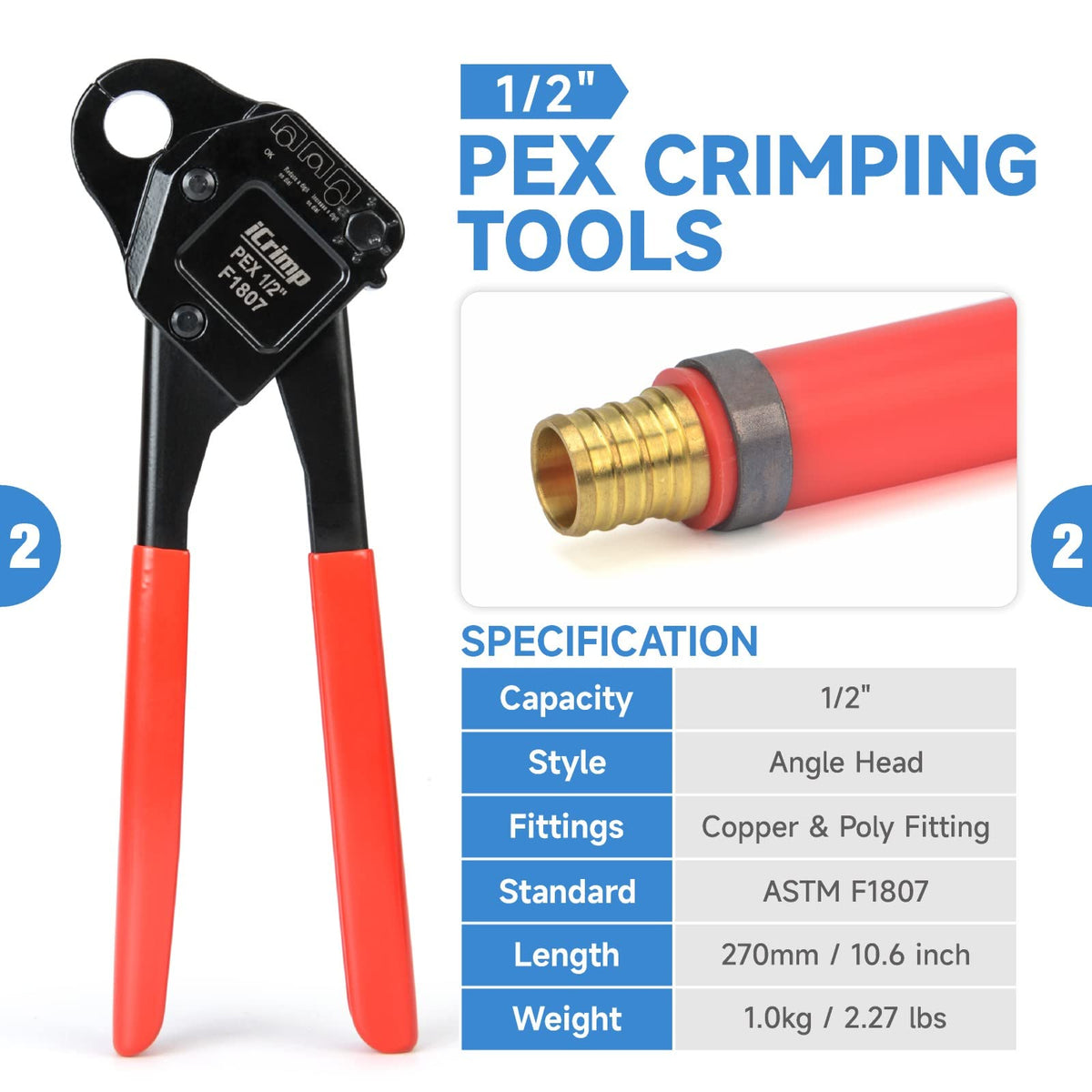 Copper ring removal tool by iCRIMP enables re-use of fittings.