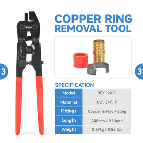 iCRIMP IWS-1807CN PEX crimp rings in 1/2 inch size crimp precisely.