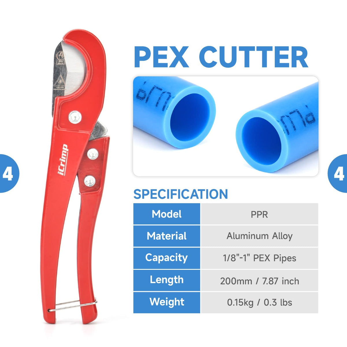 iCRIMP IWS-1807CN PEX crimp rings in 3/4 inch size crimp precisely.