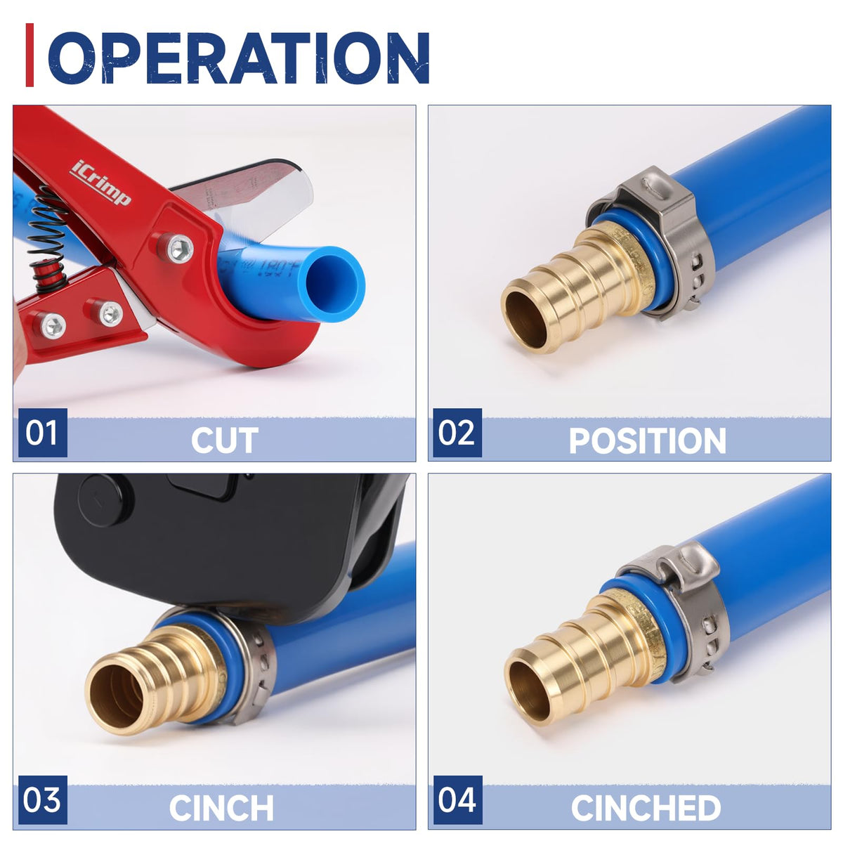iCRIMP KIT-BJ02 1 inch clamps designed for tight spaces