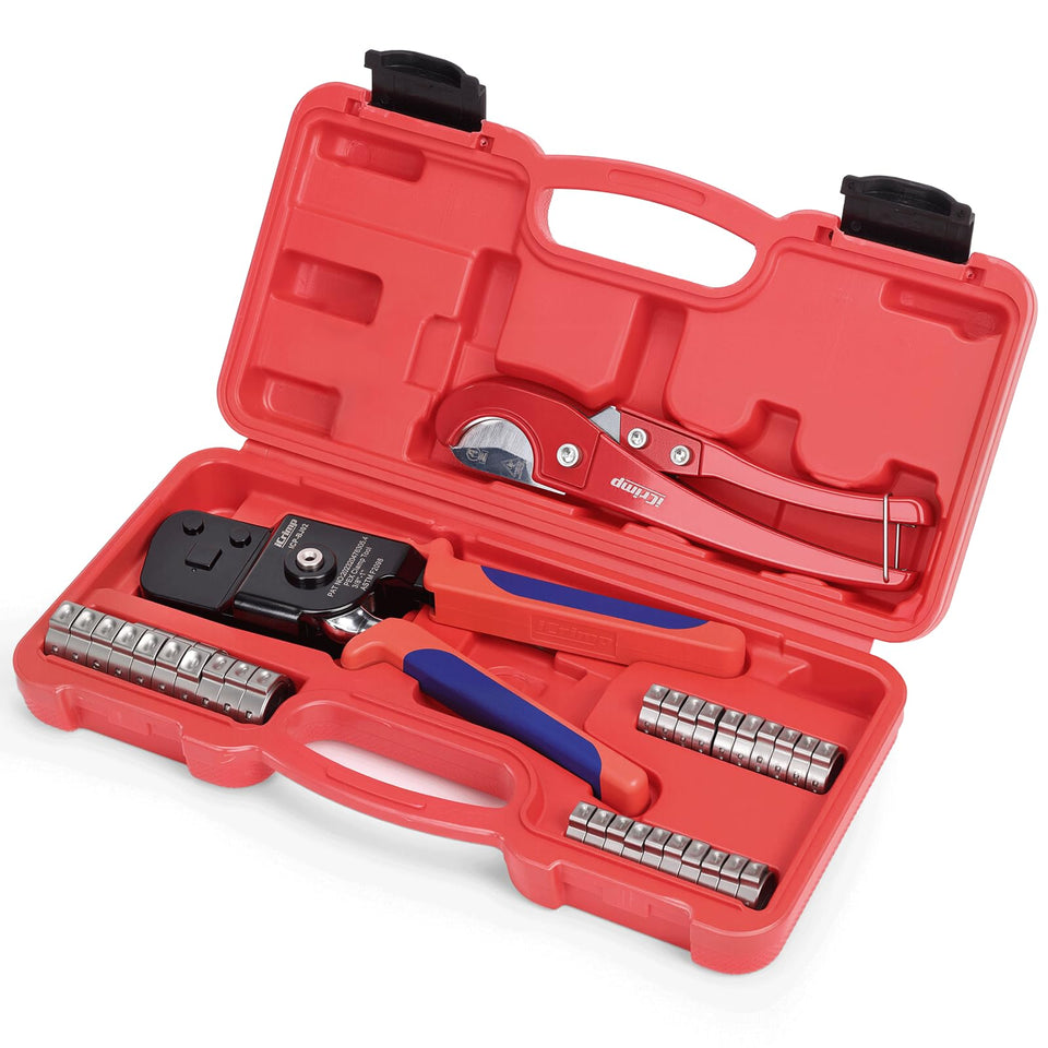 iCRIMP KIT-BJ02 crimping tool close-up for precise PEX connections