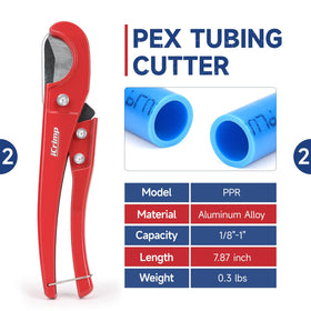 iCRIMP KIT-BJ02 PEX pipe cutter ready to trim cleanly