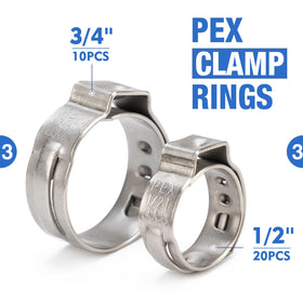 iCRIMP PC-PC02KIT 12in clamp rings offer durable PEX connections.