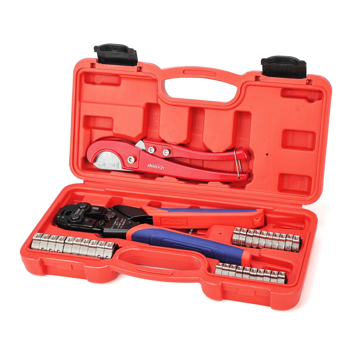 iCRIMP PC-PC02KIT carrying case keeps PEX tools organized and portable.