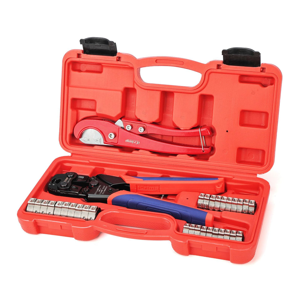 iCRIMP PC-PC02KIT carrying case keeps PEX tools organized and portable.