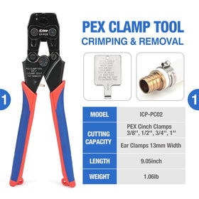 iCRIMP PC-PC02KIT crimping tool in action for secure PEX connections.
