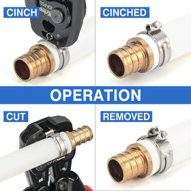 iCRIMP PC-PC02KIT PEX cutter slices tubing cleanly.
