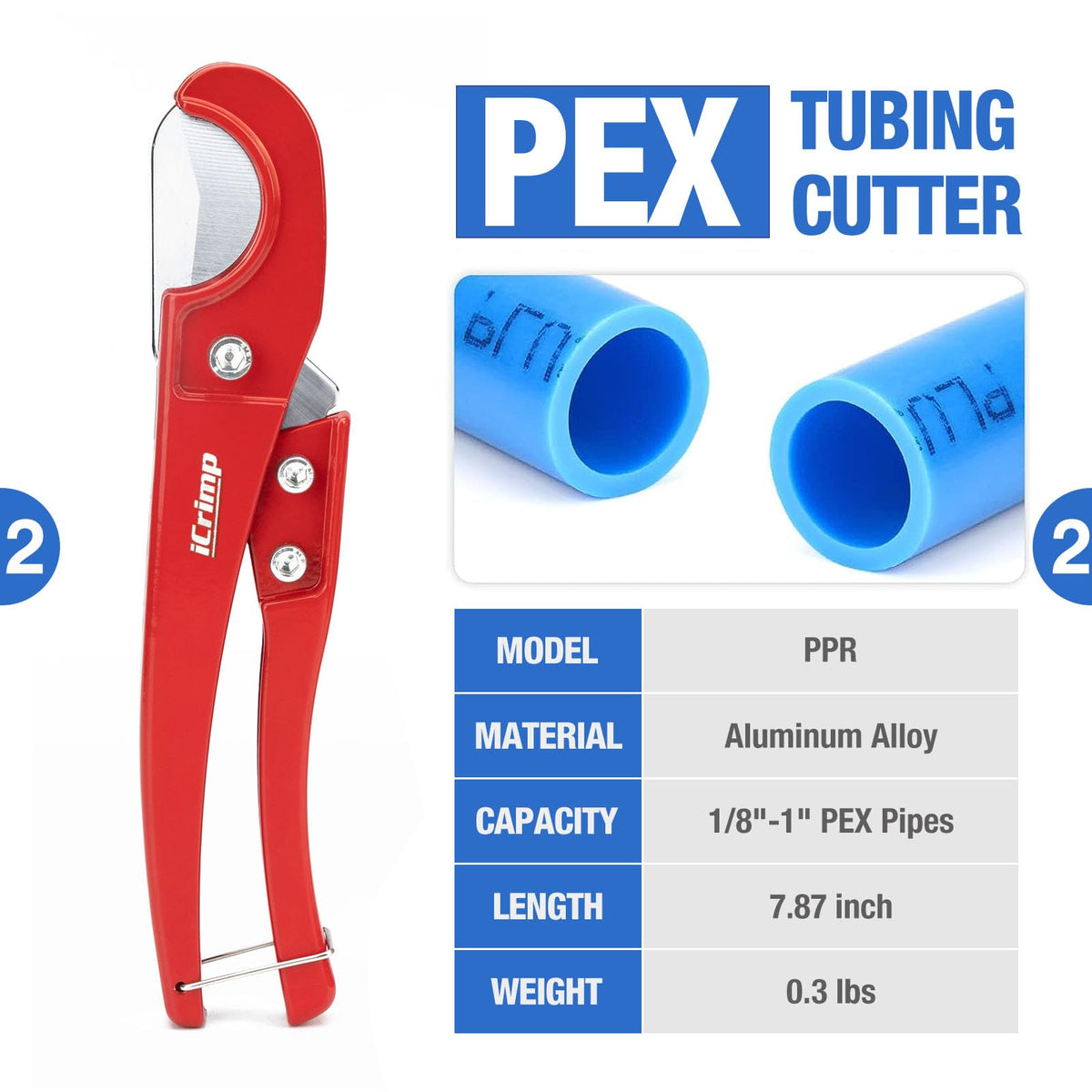 iCRIMP PC-PC02KIT removal tool ready to release clamp rings.