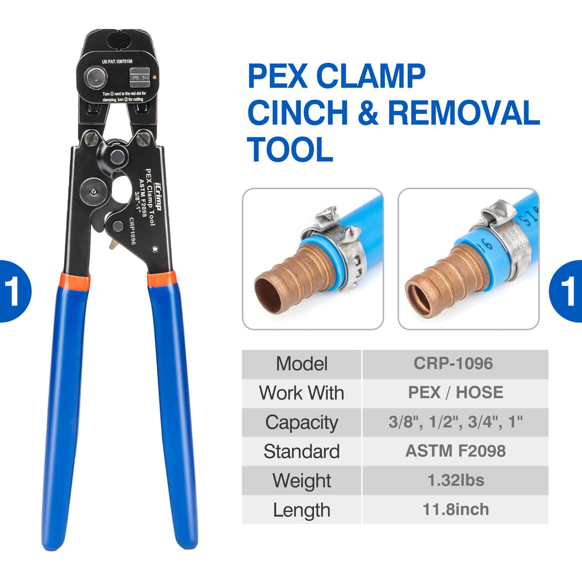 iCRIMP 1/2 inch PEX clamp rings ready for durable connections