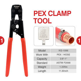 iCRIMP ratchet cinch tool demonstrating precise PEX clamping