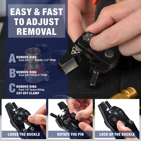 iCRIMP CT02 easy knob switch allows quick removal transitions