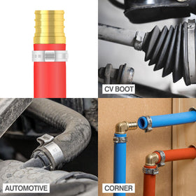 iCRIMP PEX system showing compatibility with brass and poly fittings