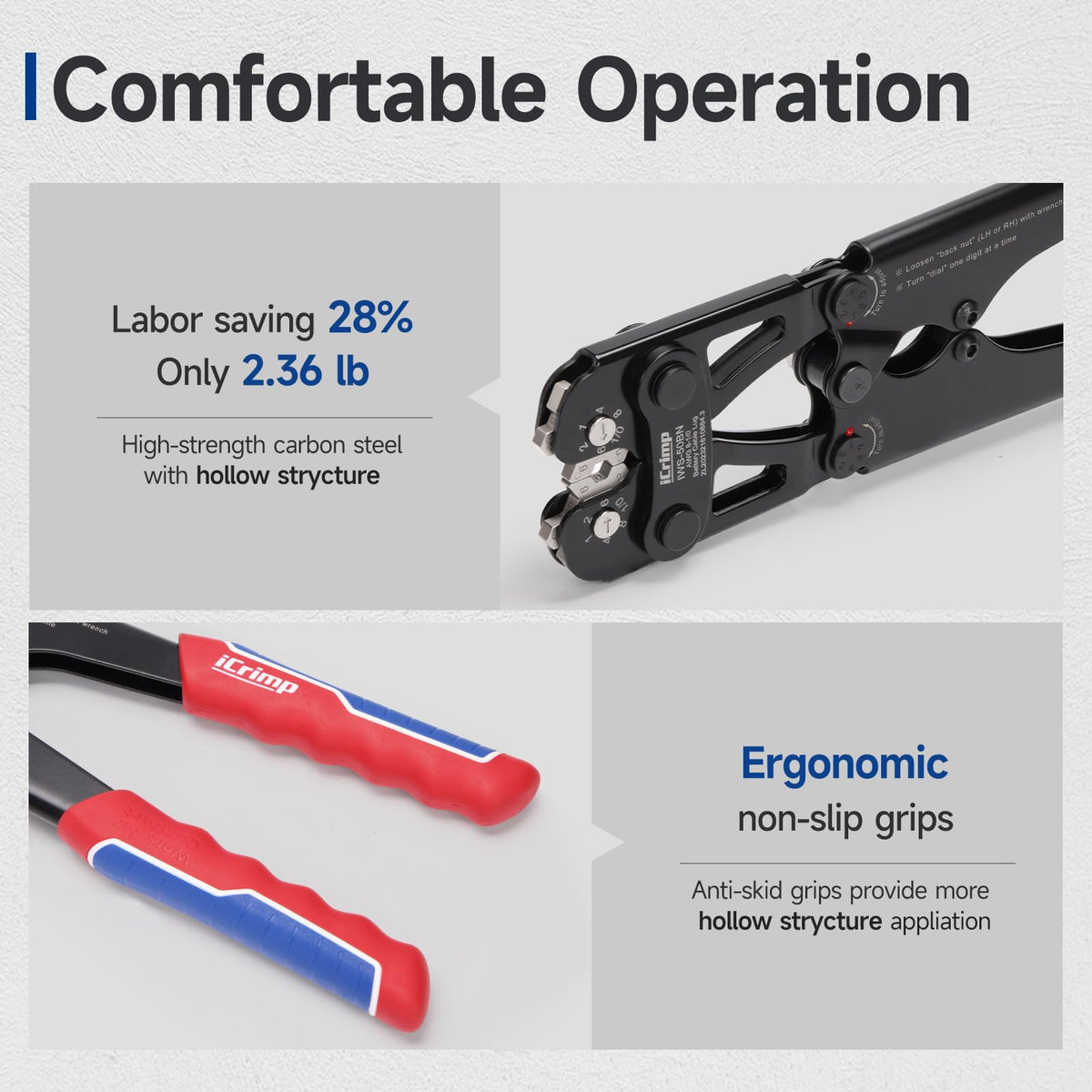 iCRIMP wire cutter and stripper included for clean prep